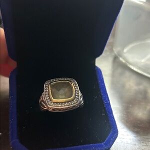 Silver Ring with Square Gemstone